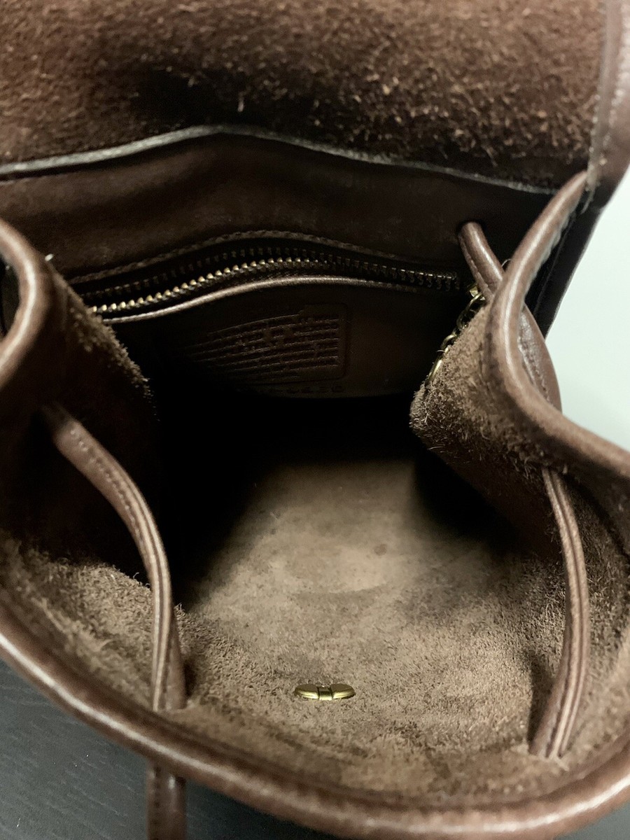 VINTAGE COACH BROWN LEATHER 9960 DAY PACK BACKPACK PURSE