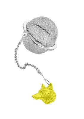 A66 Wolfskopf Gold Chrom 2 Zoll Tee Kugel Mesh Infuser Edelstahl Sieb