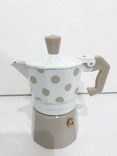 CAFFETTIERA 1 TAZZE CLARALUNA NAPOLETANA BIANCA E FANGO BOMBONIERA REGALO