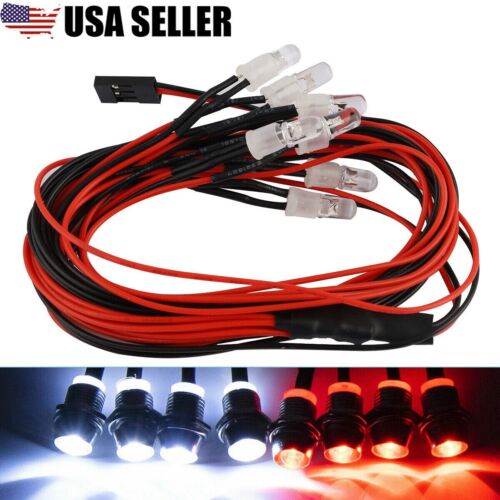 8LED Light Kit Truck Lights Headlights Taillight Switch Kit RC Car 1/10 SCX10 US - Picture 1 of 13