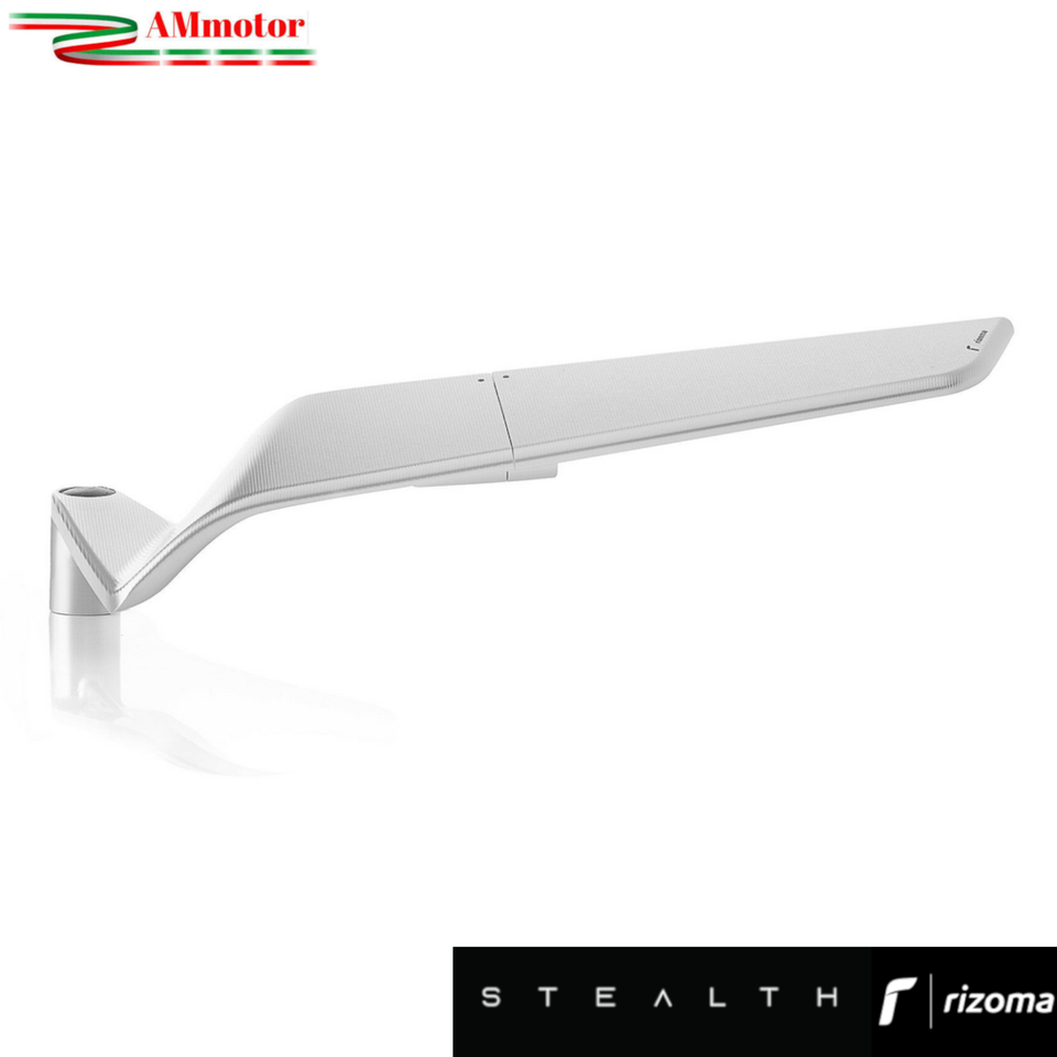 LJLBFB Specchietti Laterali Per Ducati Streetfighter V2/V4 2022-2024 - Design Sportivo Con Aletta Fissa - Regolabili, Filettatura M8/M10 - Vetro Bianco/A