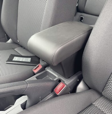 VOLKSWAGEN TAIGO - specific adjustable armrest with storage in black eco leather