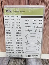 Stampin' Up THOUGHTFUL BANNERS Stamp Set Graduation Congratulations Mum Fathers