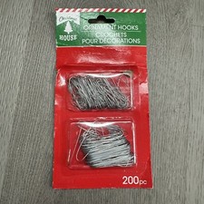 200 Count Assorted Size Ornament Hanger Hooks Christmas Decor Holiday