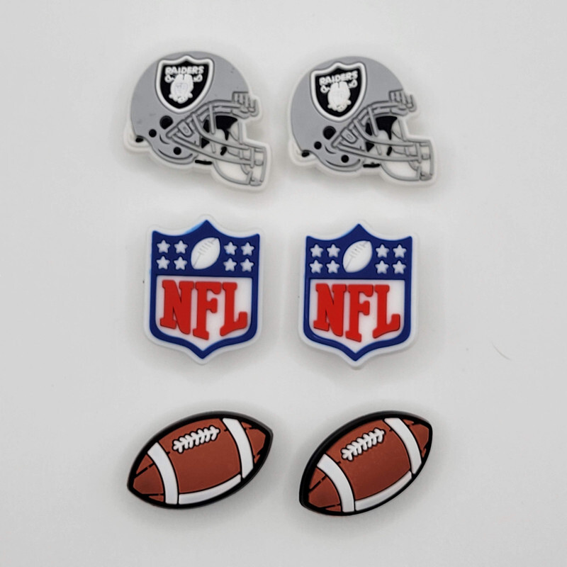 NFL Las Vegas Raiders Football Helmet For Crocs Shoe Charms