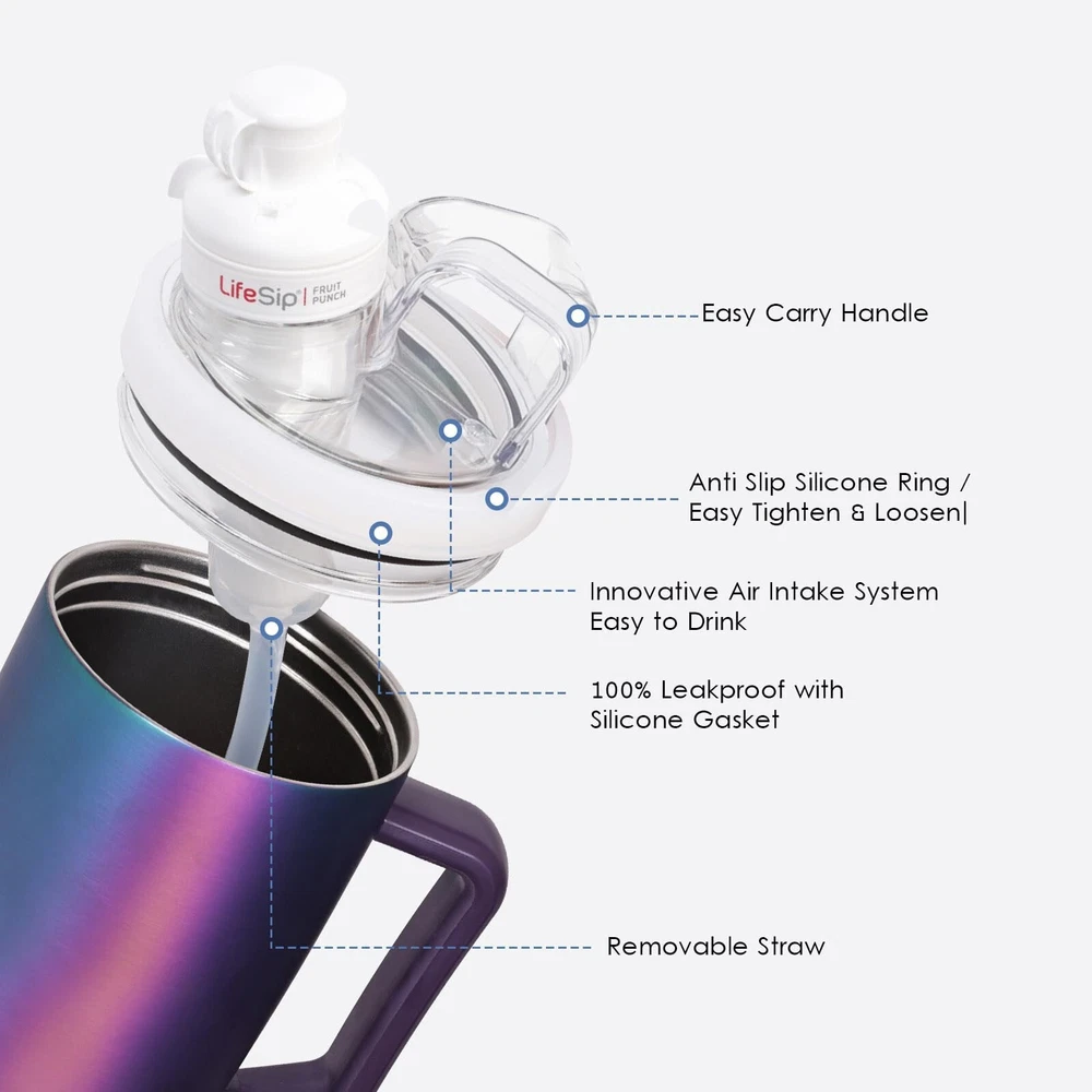 Tumbler Adapter for BrüMate compatible with cirkul flavor cartridges, Br