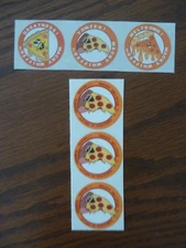 Scratch And Sniff Stickers - Wacky Whiffers B&WPD Lot Of 6 Cheesy Pizza Scent