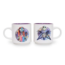 Disney Nightmare Before Christmas Splatter Characters Ceramic Stacking Mug Set
