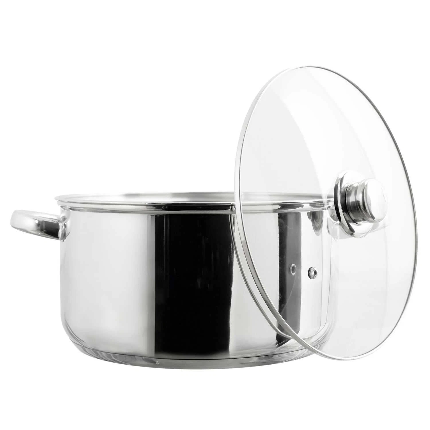 , KC0004, Metal stockpot with Glass lid, 7L Capacity, Compatible with All Hea...