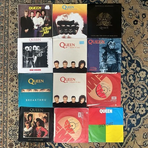 Queen Collection Job Lot Singles 7” Vinyl Record Pop Rock