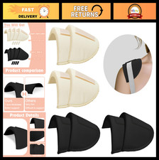 4 Pairs Reusable Removable Shoulder Pads for Women Men, Washable Soft Sponge,