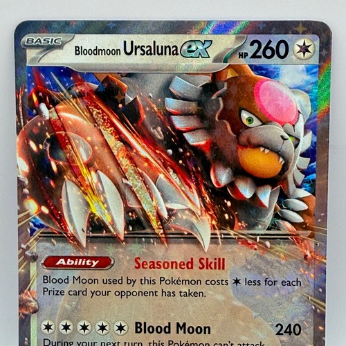 Pokemon Bloodmoon Ursaluna ex SVP EN 177 Scarlet & Violet Black Star Promo Card