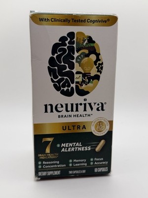 Neuriva Ultra Brain Health Mental Alertness Memory Focus 60 Capsules EXP 09/2027