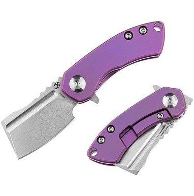 Kansept Knives Mini Korvid Flipper by Koch Tools Purple Lila Titanium Handle