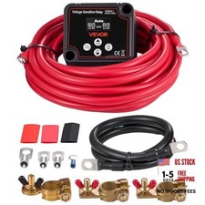 Dual Battery Isolator Kit, 12V 140 Amp 20 ft 6AWG, 140 AMP Kit for Lithium