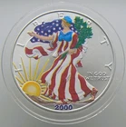 2000 - 1 oz. American Silver Eagle $1 Coin BU Colorized in Capsule
