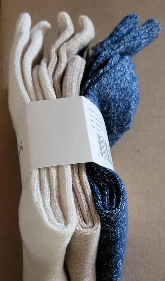 Paquete de 3 calcetines Cozy Earth The Plush Lounge XS para mujer pequeños almendra, crema, cielo medio Foto 2 de 4