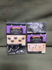 Set of 2 Halloween Ghost Spider String Light 10 LED White Battery Operated