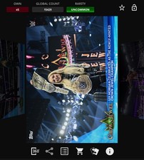 VIDEOGAME Topps WWE Slam CROWN JEWEL Throwback Blue Base - LIV MORGAN CELEBRATES