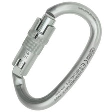- Ovalone DNA Auto Block Carabiner - Lunar White, ANSI