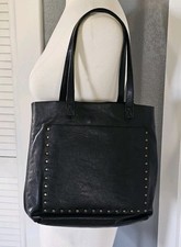 GH Bass Co Leather Tote Bag Black
