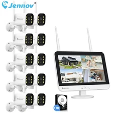 Wireless Camera System with J-series Monitor NVR 5MP Security Cameras Outdoor