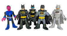 Imaginext Super Friends DC Figures Toy Bundle x 5 Batman SILVER BATMAN + MORE