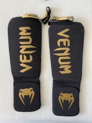 Venum Kontact Schienbeinschüzter Gr. M Schwarz Gold Gebraucht Guter Zustand MMA