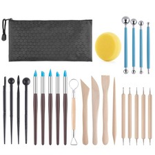 25PCS Clay Tools Kit, Polymer Sculpting Tools Set for Pottery, Carving, Molding.