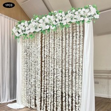 39x11" Artificial White Flower Wedding Party Outdoor Decor Artificial Flower Row