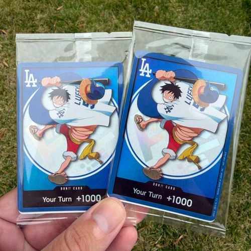 (2-CARDS) 2026 ONE PIECE LA DODGERS MONKEY D LUFFY DON CARD PROMO 7/2/26 SEALED