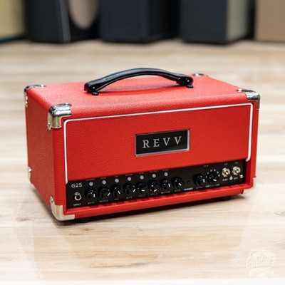 Revv G25 25/4W 2-Channel 6V6 Tube Amp Head w/ Footswitch   Red Bronco