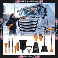 Car Snow Removal Kit With Ice Scraper Snow Brush Shovel 63 Inches