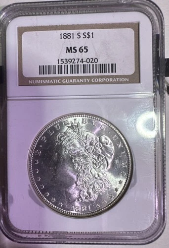 1881 S Morgan Silver Dollar $1 NGC MS65 GEM High Grade San Francisco *M963