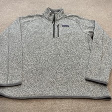Patagonia Sweater Mens XL Gray Better Sweater 1/4 Zip Fleece Pullover Outdoor