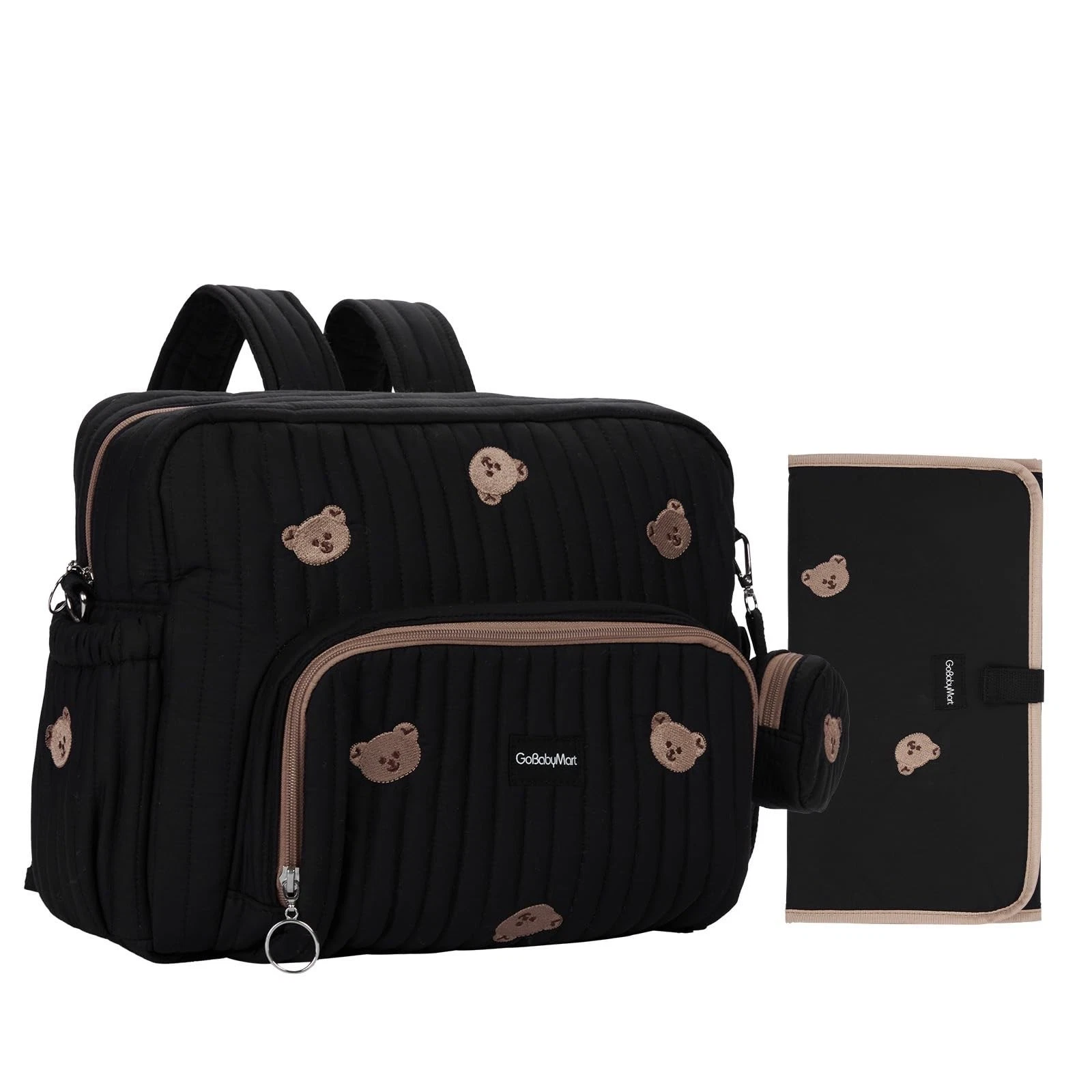 GOBABYMART Diaper Bag Backpack, Medium Maternity baby bag Changing Pad, Insu...
