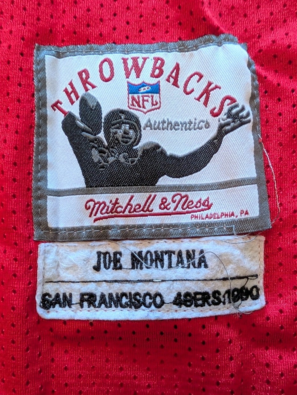 Reebok Men's Classic Joe Montana 49ers Throwback Jersey Size XL thumbnail 2