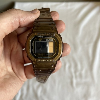 25th Anniversary Dw-5025d Mirror Face Clear Brown Wrist Band