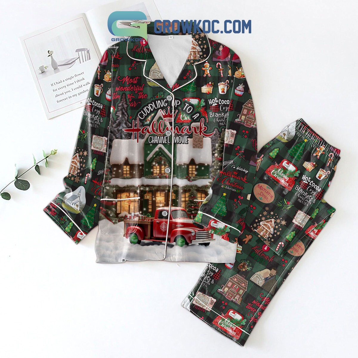 Cozy Mistletoe Diner Hallmark Christmas Movie Pajamas for the Holidays