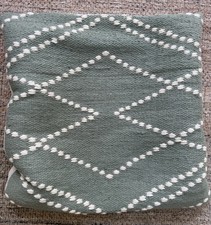 Crate Barrel Byzan Pillow Covers 3 23 x23 Wool Face EUC Sage Green Cream