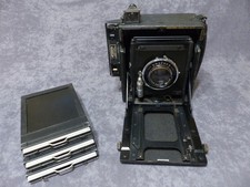 WARTIME GRAFLEX 4X5 BLACK ANNIVERSARY SPEED GRAPHIC - OPTAR F:4.5 6 3/8" MORE