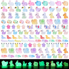 Luminous mini Resin Animals to Hide 120 Pcs Tiny Resin Animals Glow in The Dark