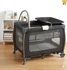 Monbebe Play Yard  Full-Size Rocking Bassinet, Removable Changer & Toy Bar 