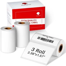 Phomemo 3 Roll 2.36'' x 1.57'' (60mm x 40mm), White 