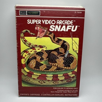 SNAFU Intellivision Sears  Tele-Games Super Video Arcade W/Manual & Overlays