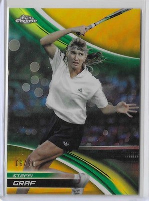 2025 Topps Chrome Tennis Steffi Graf #245 Gold Refractor Parallel #6/50