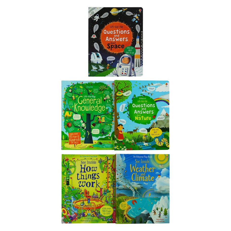 Usborne Lift-the-Flap Collection 5 Books Set - Ages 3+ - Board Book - Image 2 of 4