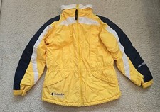 Vintage 90's Yellow Columbia Challenge Series Ski Jacket Coat Kids Size 14/16