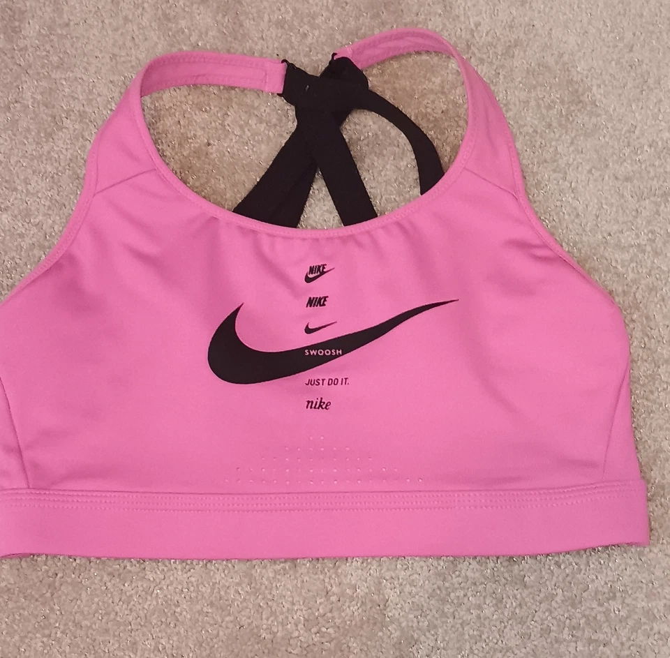 NWOT Nike crossback Support Bra Pink  Womens Size Medium  - Image 2 of 4