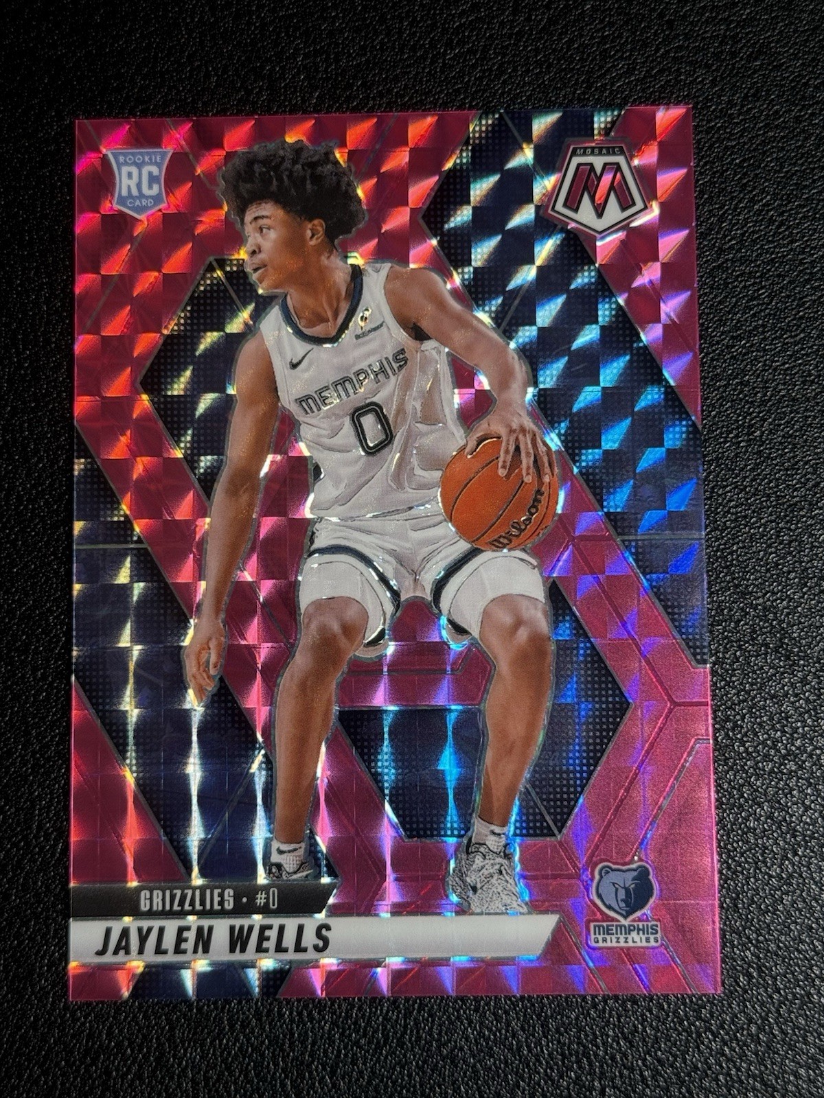 Jaylen Wells 2024-25 Panini Mosaic /175 Pink Rookie RC Grizzlies #240 SP SSP
